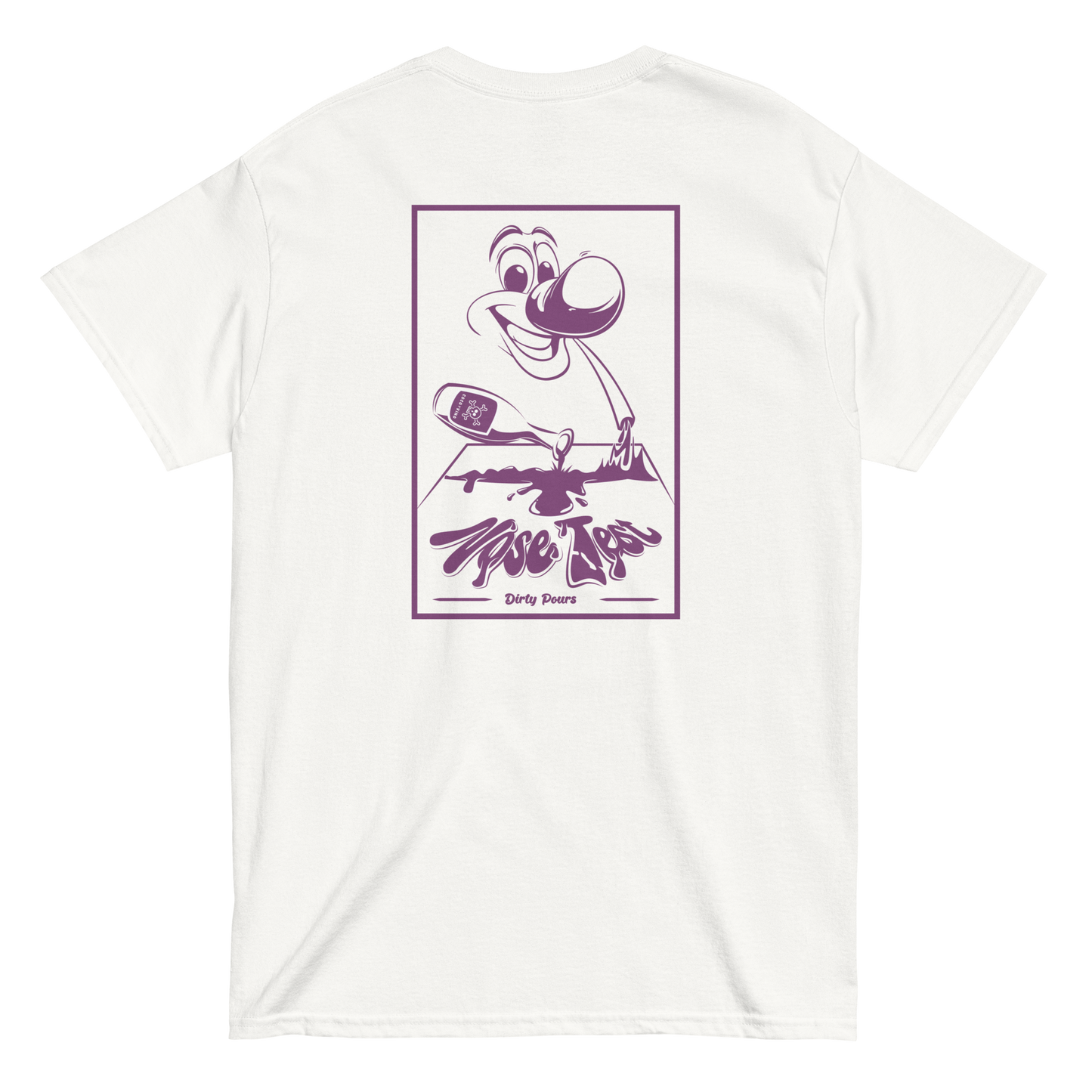 Dirty Pours Wine Nose Test T-Shirt Back