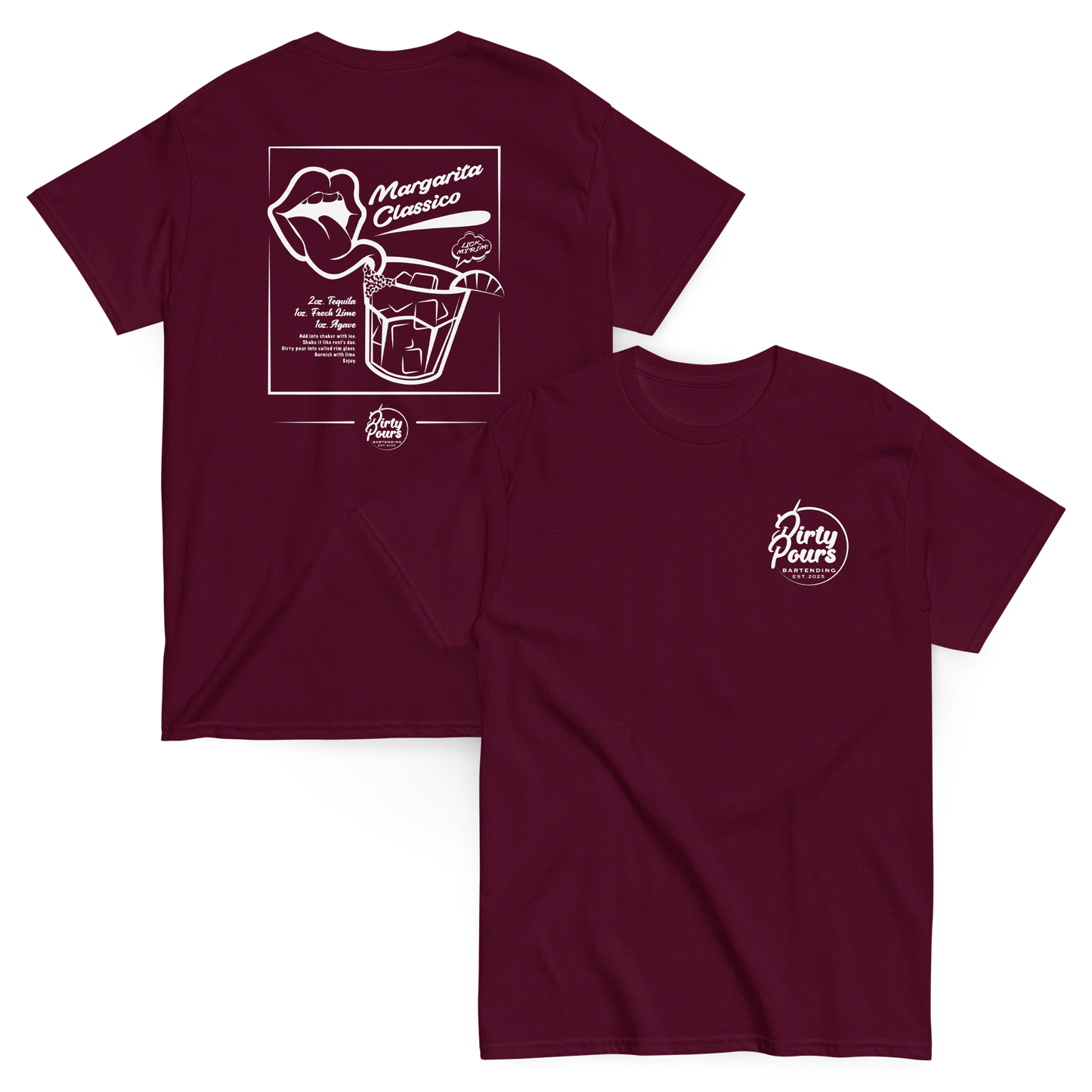 Dirty Pours Margarita Classico Red T-Shirt