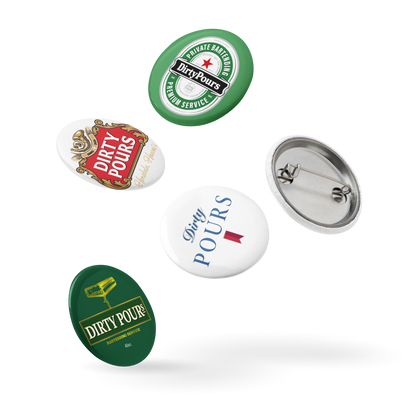 Dirty Pours Beers Set of 5 Pins